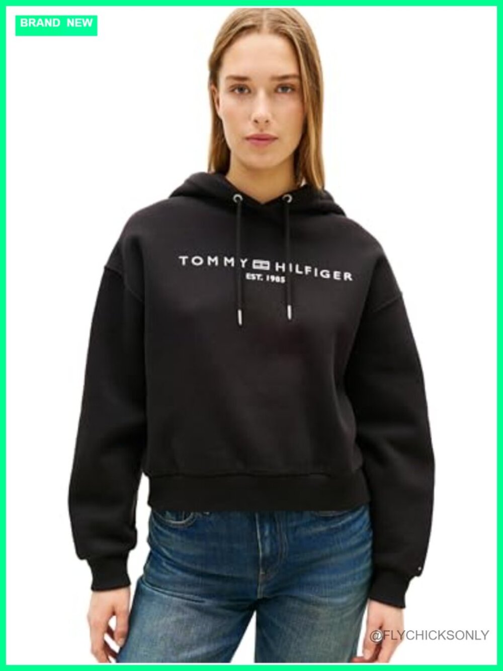 Tommy Hilfiger Women's Hoodie Sweatshirt Pullover Long Sleeve Drawstring